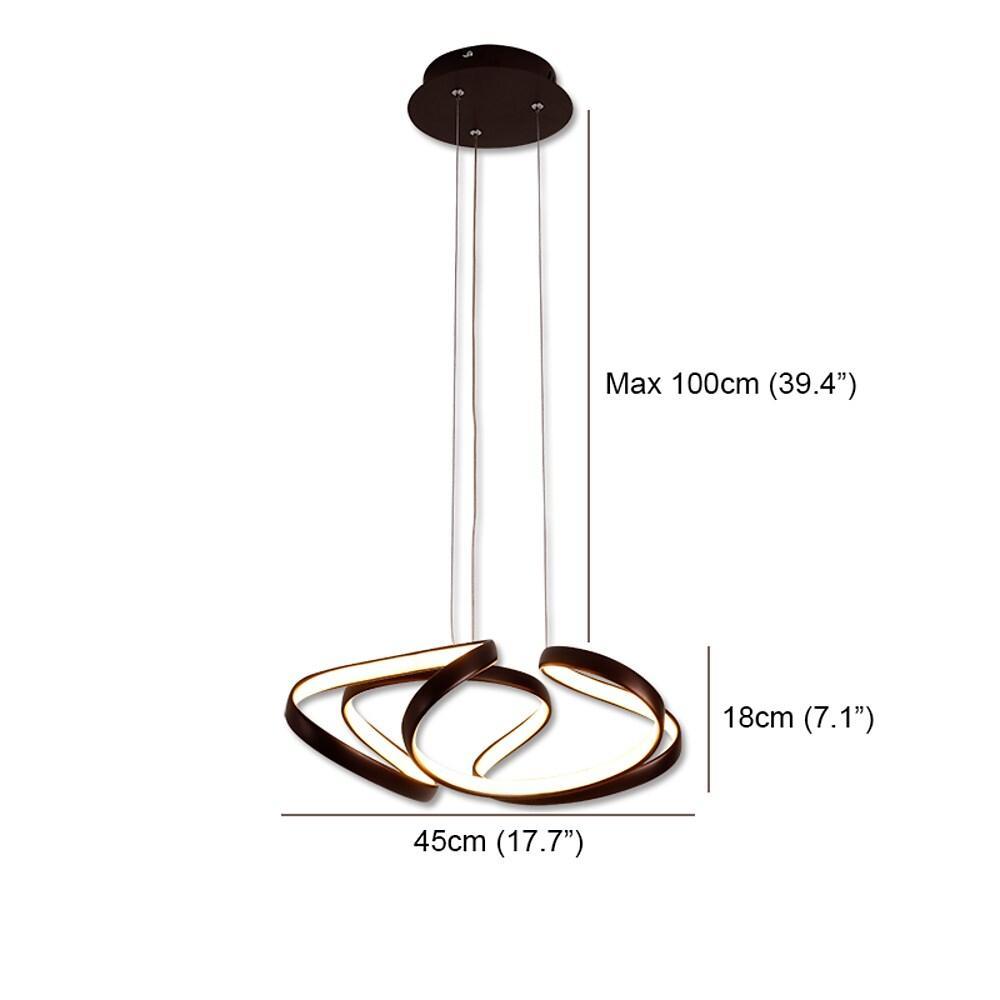 Interwoven Wave Design Gold Sputnik Chandelier – Metal Ceiling Light