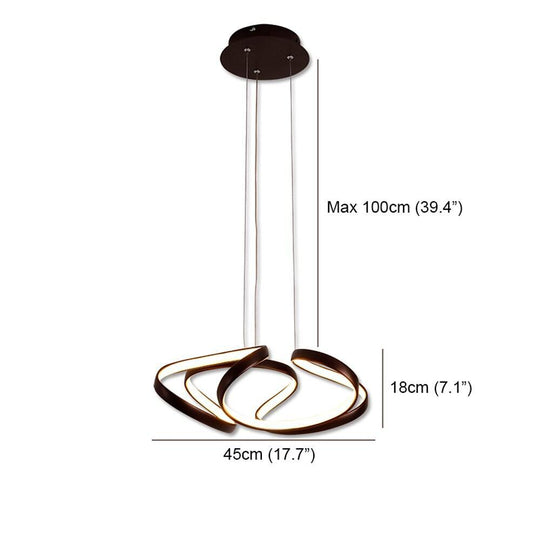 Interwoven Wave Design Gold Sputnik Chandelier – Metal Ceiling Light