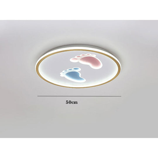 Feet Image Novelty Nordic Metal LED Flush Mount Ceiling Light