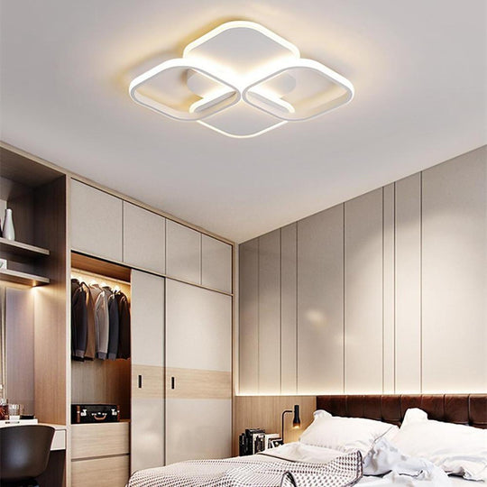 Overlapping Squares Flush Mount Ceiling Light Geometric LED Light
