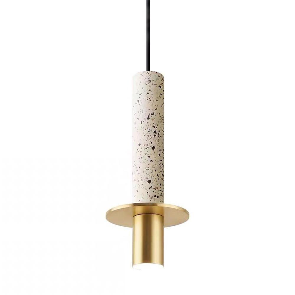 Cylindrical Glass Shade LED Pendant Ceiling Light