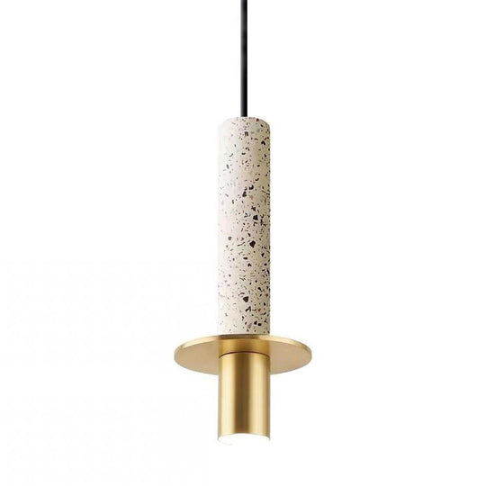 Cylindrical Glass Shade LED Pendant Ceiling Light