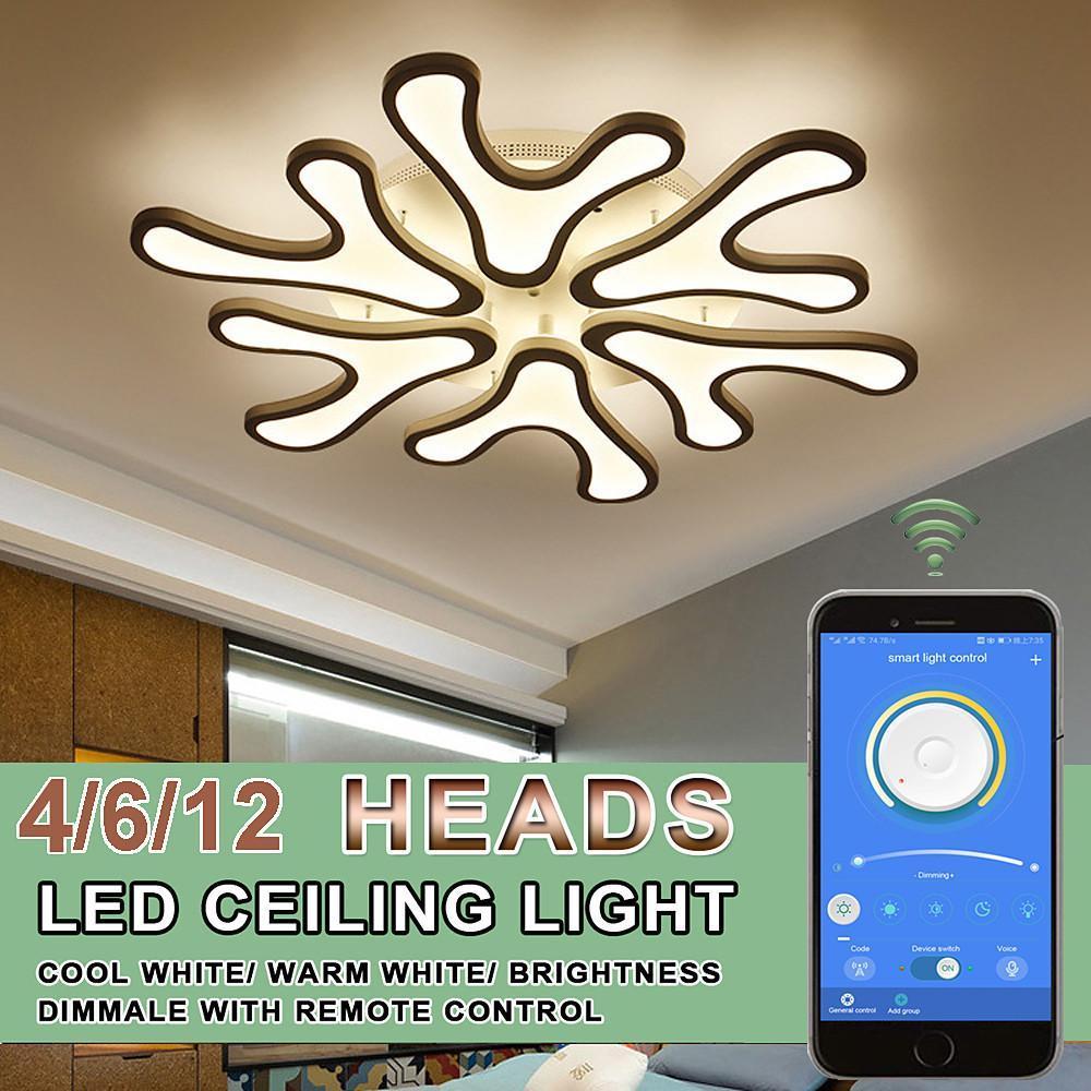 Creative Flower Dimmable LED Nordic Flush Mount Ceiling Light