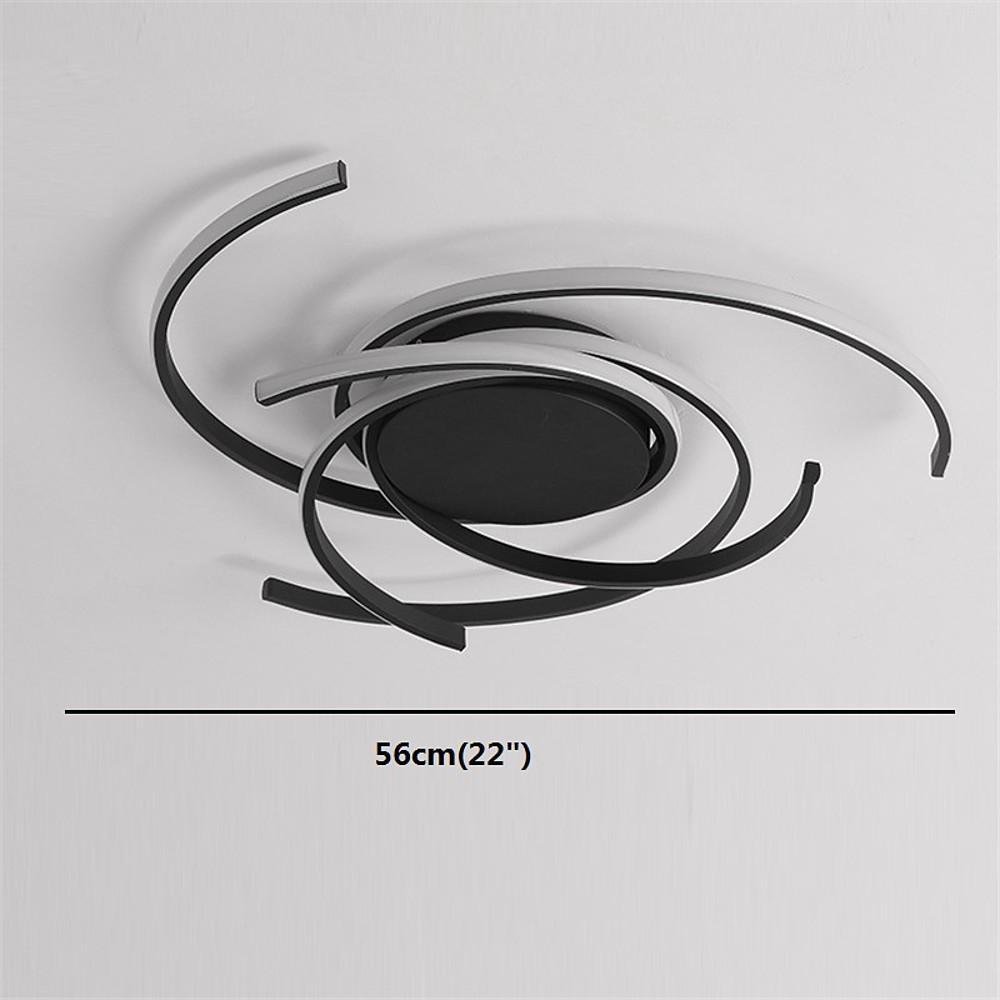 Abstract Curve Dimmable LED Nordic Ceiling Light Flush Mount Lamp