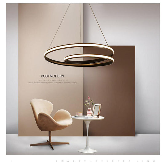 Circular Aluminum LED Chandelier Pendant Light