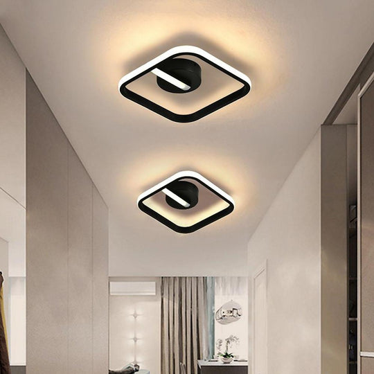 Rounded Triangle Modern LED Flush Mount Ceiling Light