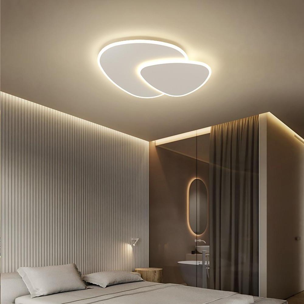 Geometric Shapes Dimmable LED White Modern Flush Mount Ceiling Light