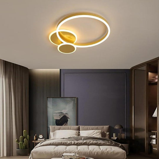 Overlapping Circles Artistic LED Flush Mount Ceiling Light