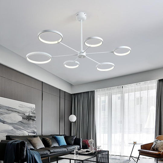 Mini Sputnik Modern Metal & Silica Gel LED Chandelier