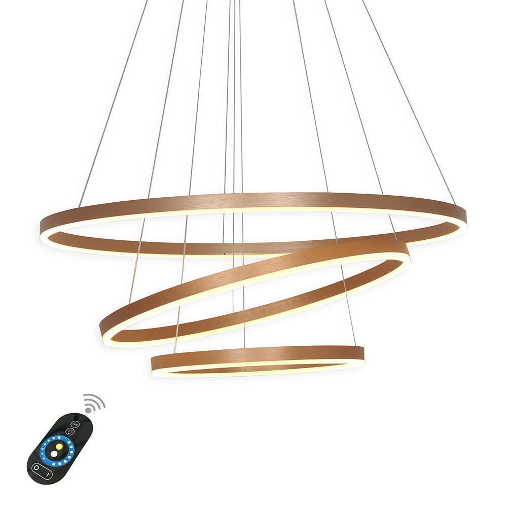 Three-Ring Chic Modern Metal Foyer LED Chandelier