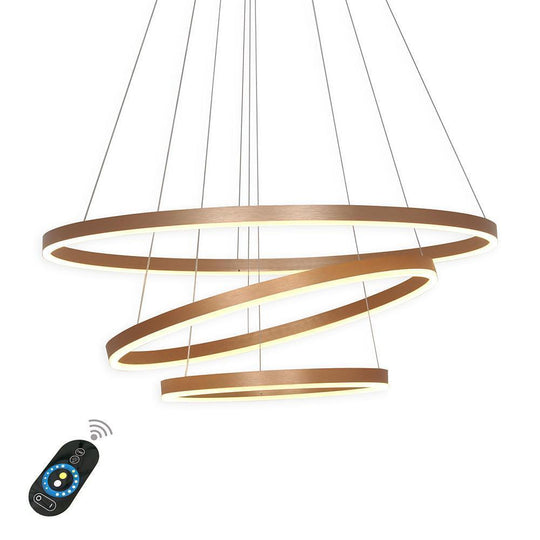 Three-Ring Chic Modern Metal Foyer LED Chandelier