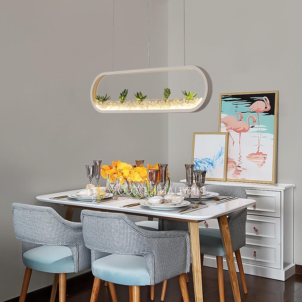 Rounded Corners Rectangular Modern LED Pendant Light
