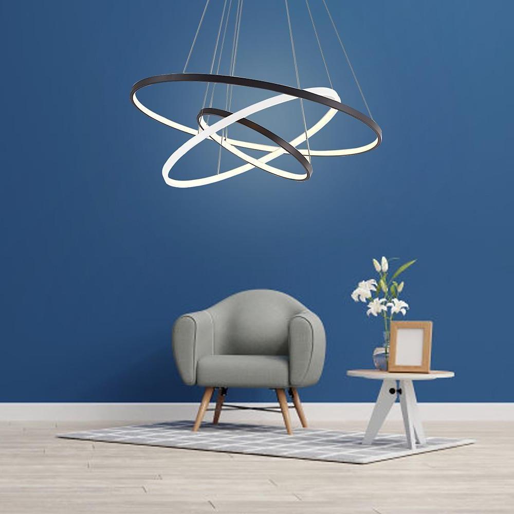 Adjustable Circles LED Dimmable Chandelier with Remote