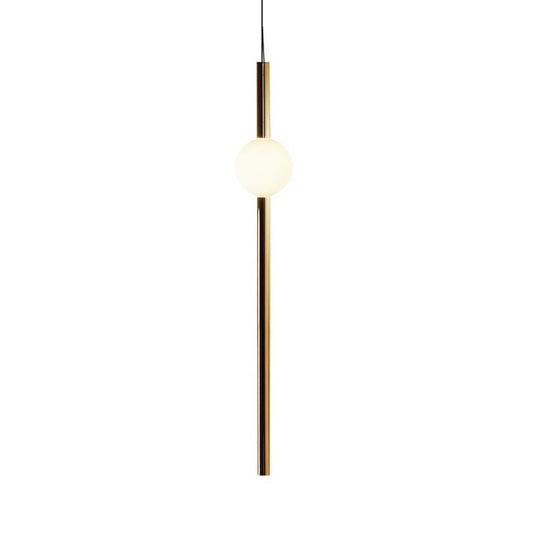 1-Light Metal Glass Minimalist LED Pendant Light
