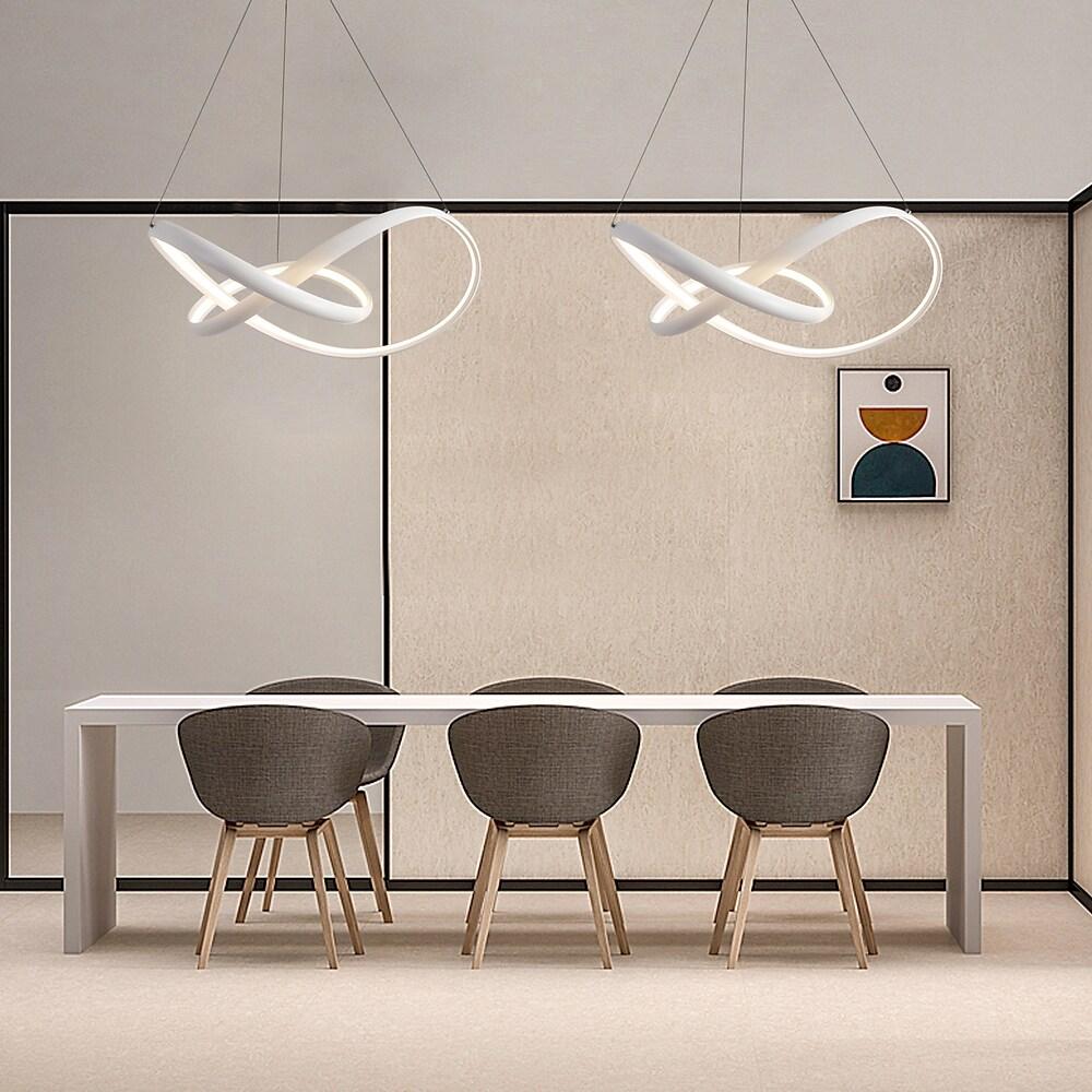 Interweaving Curved Décor Dimmable LED Adjustable Modern Pendant Light