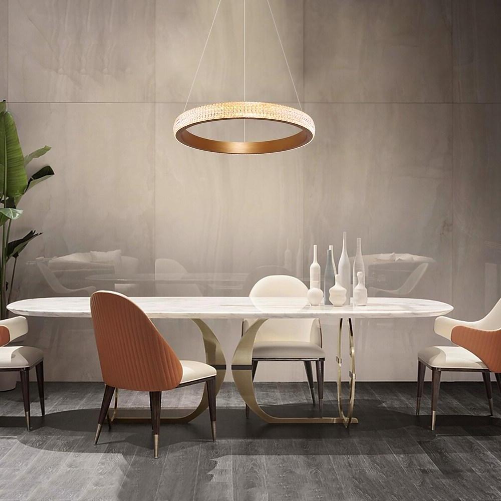 Circular Design LED Gold Modern Chandelier Kitchen Pendant Lighting