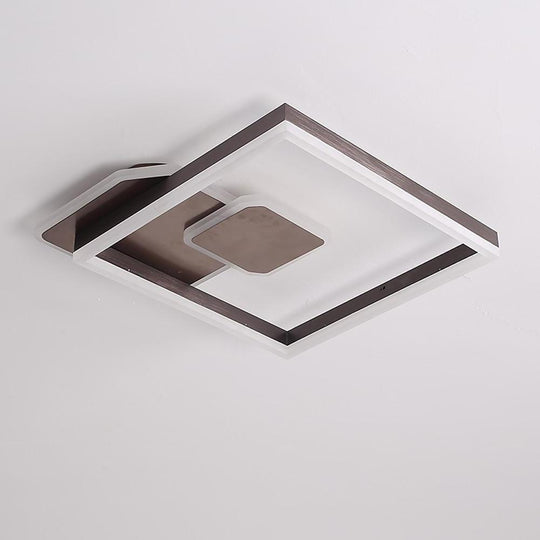 Abstract Square Dimmable LED Modern Flush Mount Ceiling Light