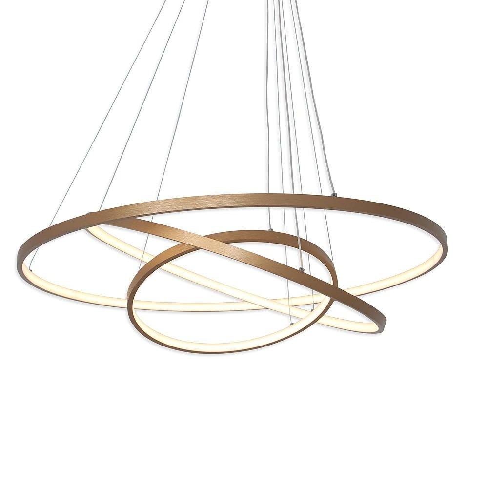 Interweaved 3 Ring Chandelier Light Dimmable Antique Chandelier