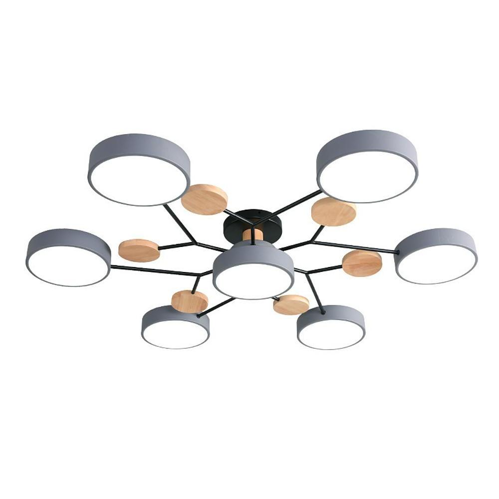 Sputnik – Artistic Metal and Wood Chandelier for Kids Room, Bedroom, and Living Spaces