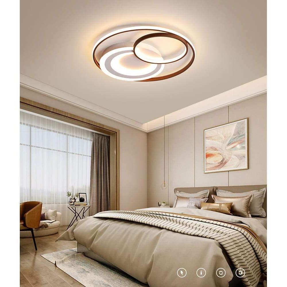 3 Rings Dimmable LED Modern Ceiling Light Flush Mount Lamp