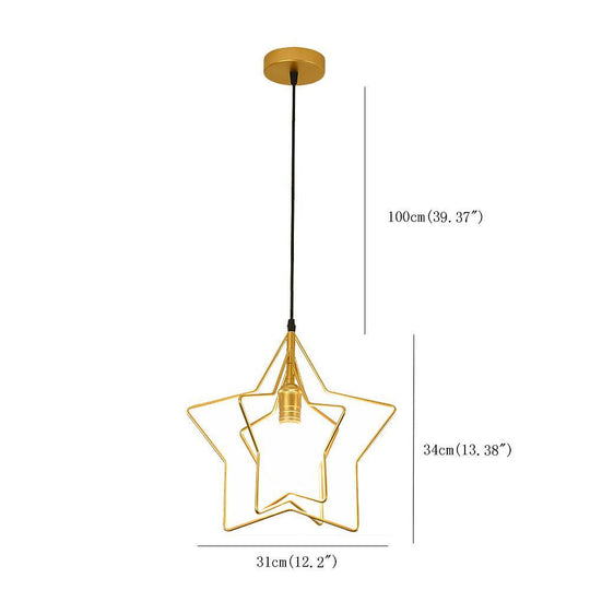 Multiple Star Shaped LED Modern Pendant Light