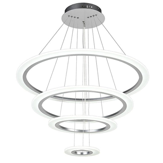 Adjustable 4 Rings LED Modern Chandelier Pendant Lighting