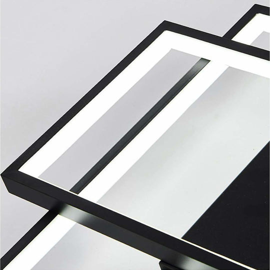 Display of Rectangles Abstract LED Flush Mount Ceiling Light
