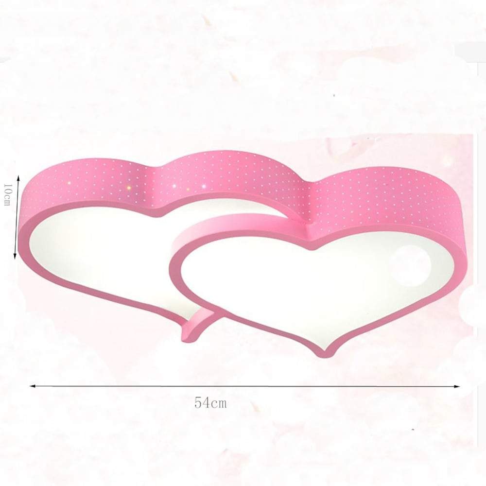 Heart Shaped Painted Metal Flush Mount Ceiling Light with Dimmable Ambient LED Light