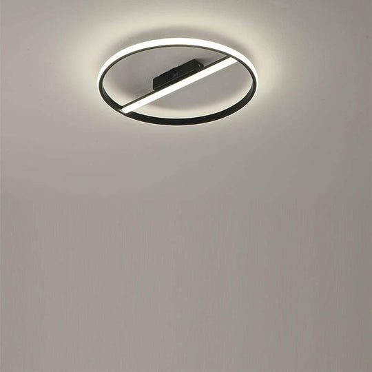 Creative Circle LED Flush Mount Ceiling Light – Modern Metal Design
