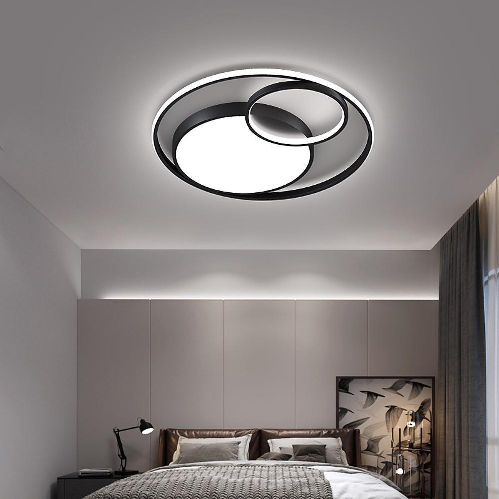 Tiered and Minimalist LED Overlapping Geometric Flush Mount Ceiling Light