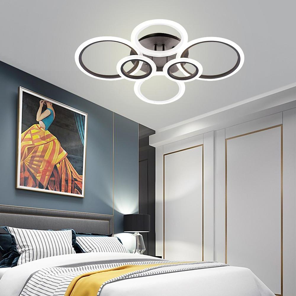 Circles Aluminum Acrylic Flush Mount LED Ceiling Light