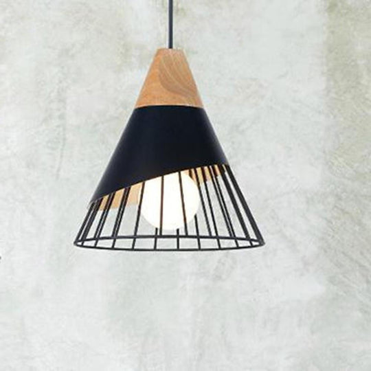 Rustic Conical Lantern LED Pendant Light