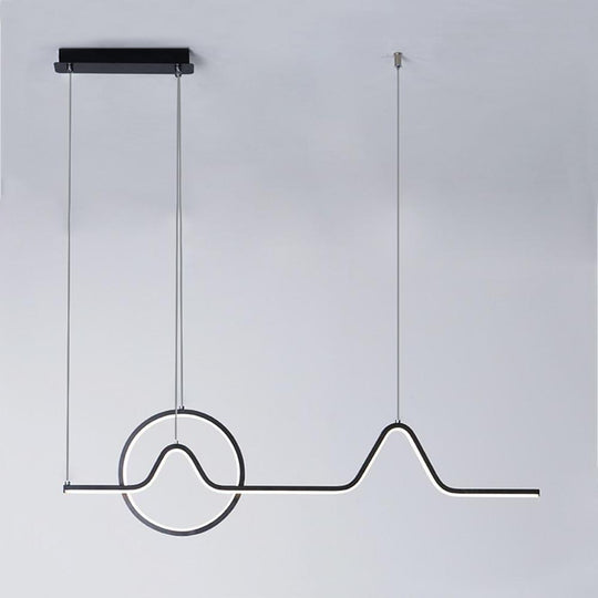 Circular Linear Dimmable LED Modern Chandelier