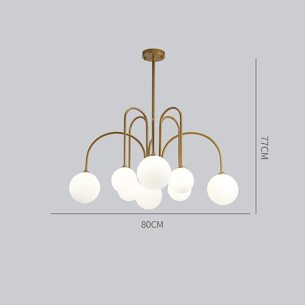 Sputnik Multi-Light Gold/Black Glass Globe LED Chandelier – 6 or 8 Lights