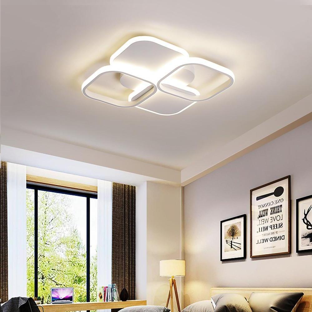 Overlapping Squares LED Modern Ceiling Light Flush Mount Lamp