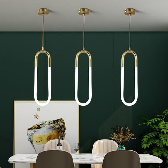 Rounded Rectangle Modern LED Ceiling Pendant Light