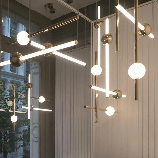 1-Light Metal Glass Minimalist LED Pendant Light