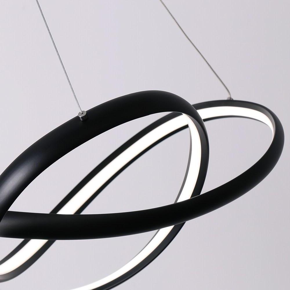 Abstract Waves Modern Style LED Pendant Light for Kitchen Dining and Living Rooms