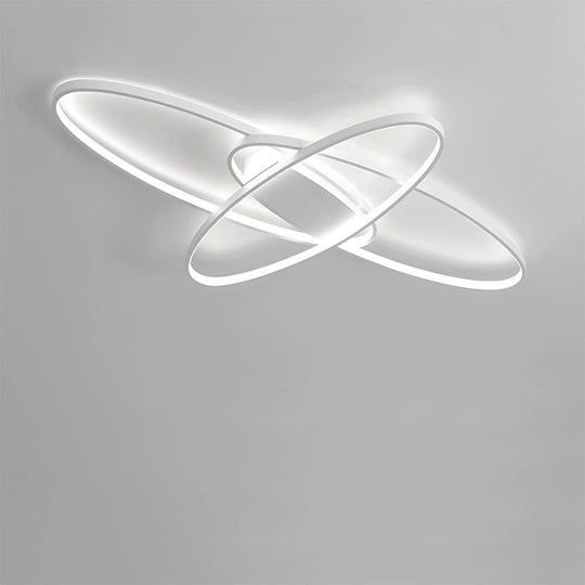 Overlapping Oval LED Modern Flush Mount Ceiling Light