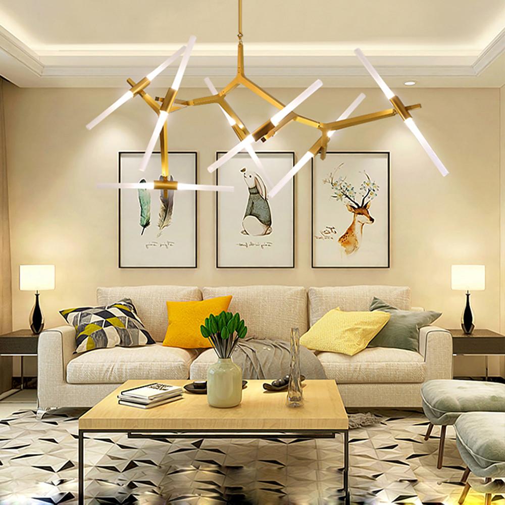 Industrial Drone-Shaped Brass Sputnik Chandelier – 14-Light LED