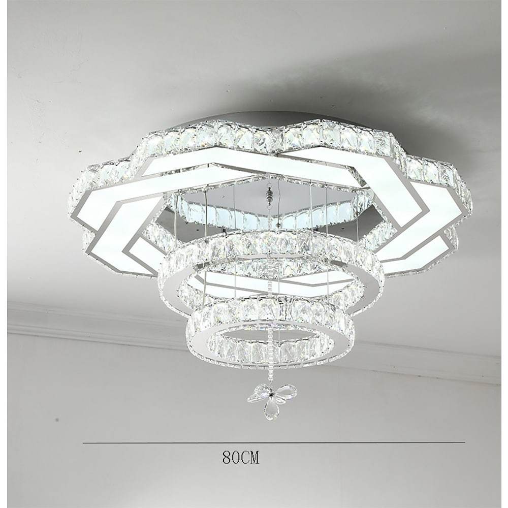 Ambient Crystal LED Flush Mount Light – 20" / 24" / 31"