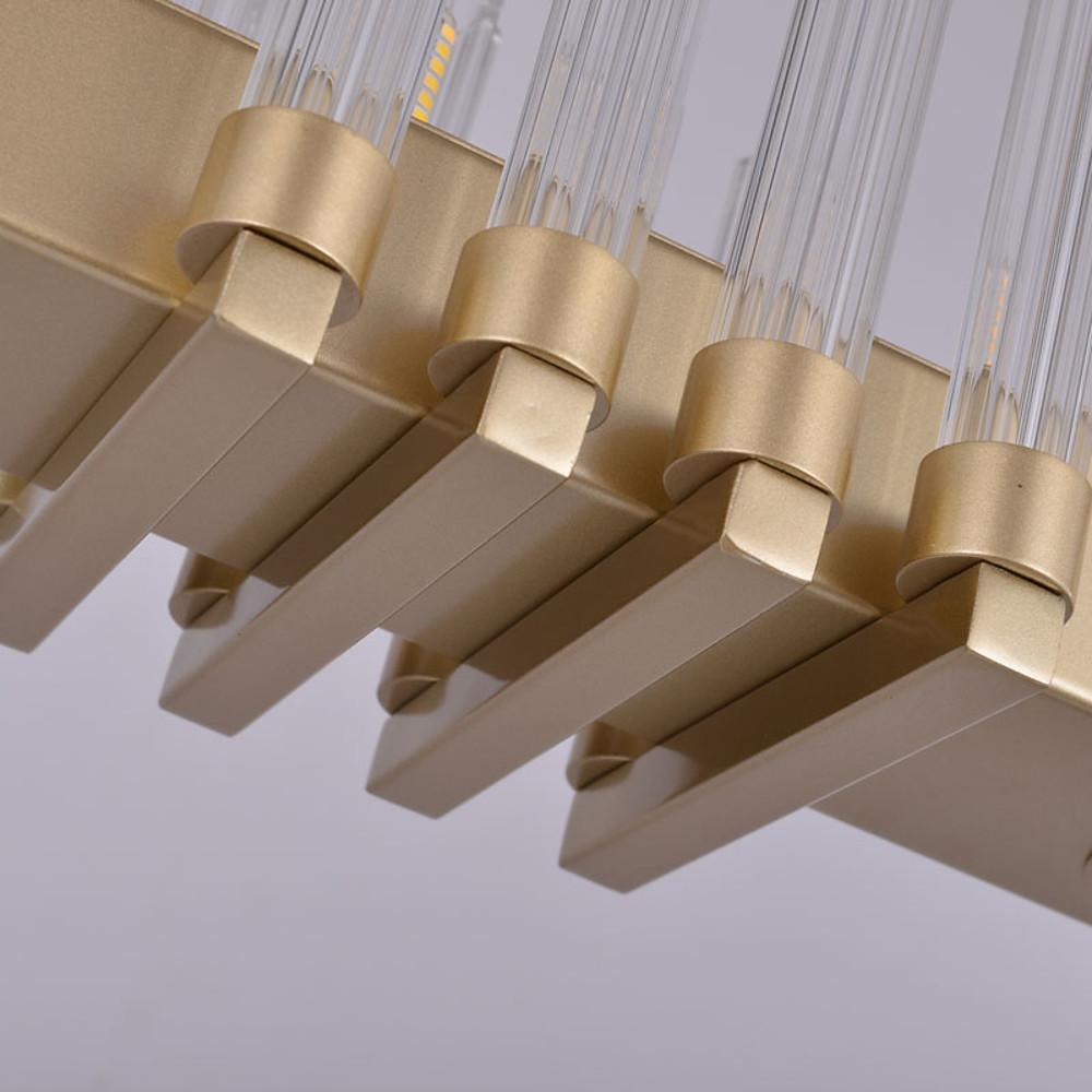 Creative Linear – Electroplated Metal and Glass LED Modern Chandelier Pendant Light