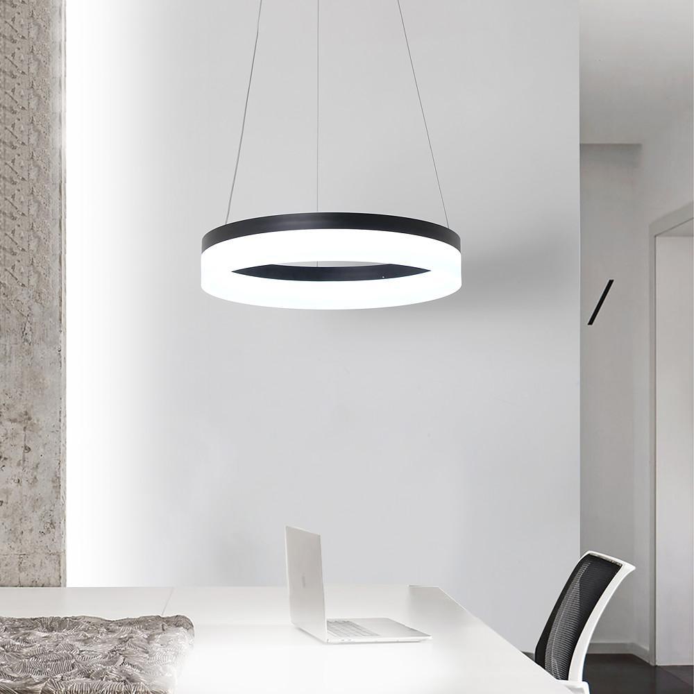 Circular Contemporary – Aluminum Acrylic LED Pendant Ceiling Light