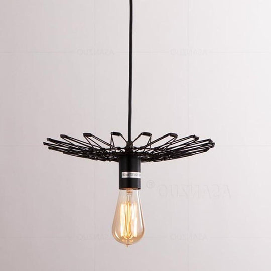Wire Lantern Country Metal Pendant Light