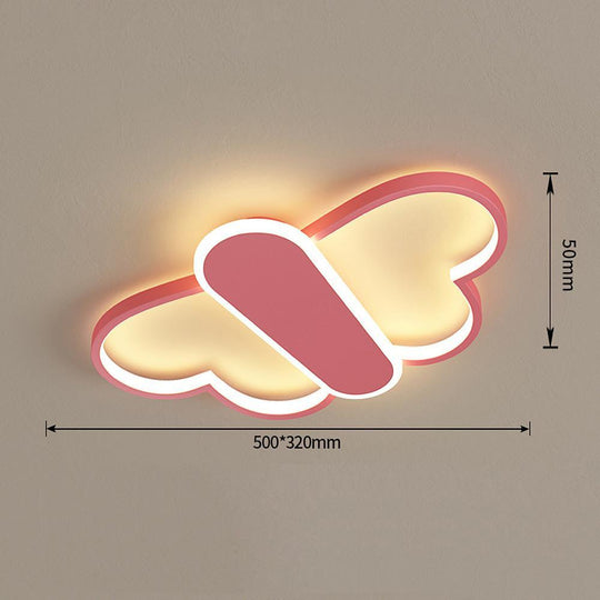 Cartoon Butterflies Shaped LED Dimmable Ceiling Light – With Remote Control