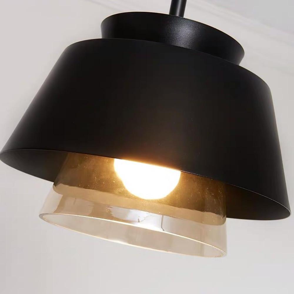 Traditional Metal Glass LED Modern Pendant Light Hanging Lamp