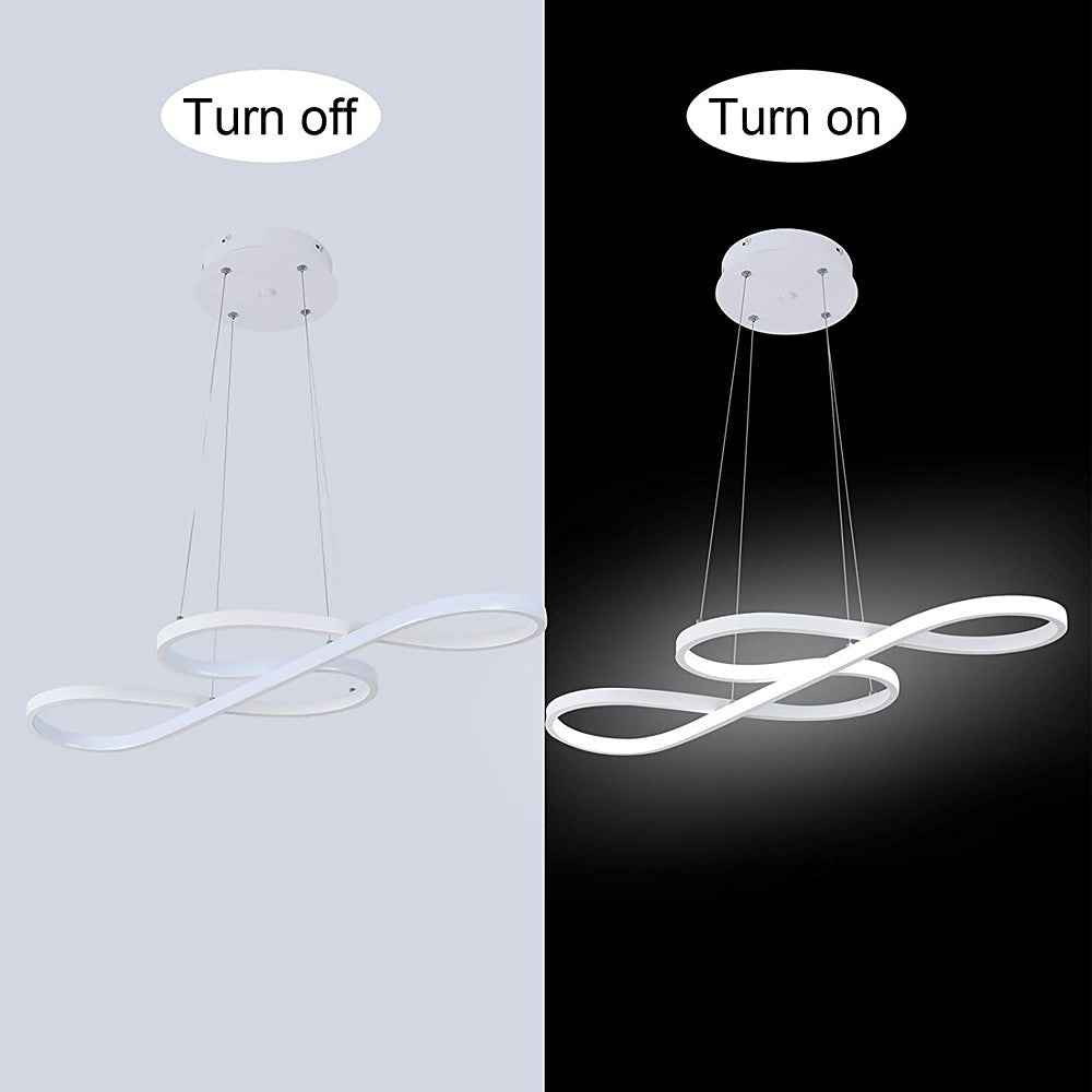 Ribbon LED Pendant Light with Nordic Geometric Linear Design