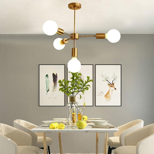 Luxurious Gold 4-Light Modern Pendant Light