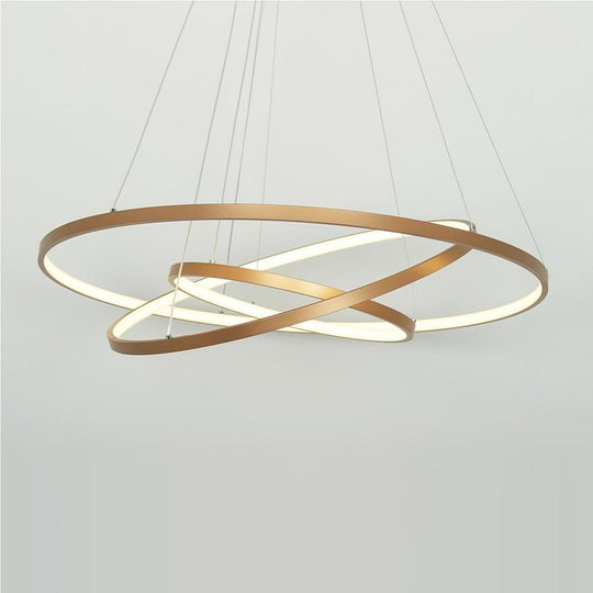 Interweaved 3 Ring Chandelier Light Dimmable Antique Chandelier