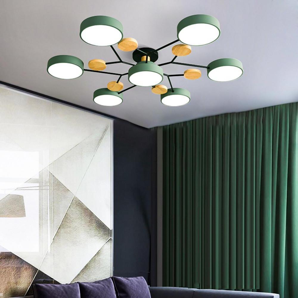 Sputnik – Artistic Metal and Wood Chandelier for Kids Room, Bedroom, and Living Spaces